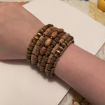 Women’s Cuff Stretchy / Adjustable Bead Costume Bracelet Brown / Neutral Photo 9