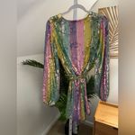 Show Me Your Mumu  Wear Me Out Rainbow Stripe‎ Sequin Mini Dress Size M Photo 4