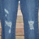 Judy Blue Skinny Jeans Ladies 3 26 Distressed Stretch Denim Pants Raw Cuffed Hem Photo 2