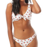 Kate Spade New York “Cherry Toss” Bikini Set – Size M – Knotted Halter Top Photo 0