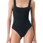 Aritzia Babaton Original Contour Squareneck Thong Bodysuit Black Size S Photo 0