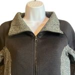 Columbia  Black Gray Full Zip Raglan Long Sleeve Fleece Jacket Small Gorpcore Photo 2