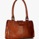 Patricia Nash Rienzo Top Handle Satchel Tan Leather Handbag Brown Photo 2