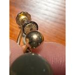 Jade Drop Earrings Dangle Gold‎ 1/20 14K Screw Back Vintage Style Jewelry Green Photo 3