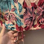 For Love & Lemons  Floral  Pink and Blue Tie Front Crop Top XS Photo 7