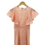 Champagne & Strawberry Jane Choi Lace Flutter Sleeve Midi Dress Women S Pink Photo 1