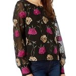 Cupcakes and Cashmere NWT Coby Embroidered Blouse Photo 0