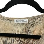 Source Unknown Y2K Sheer Leopard Animal Print Blouse Photo 2