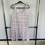 Unlisted Pride Rainbow Babydoll Tie Strap Multicolor Buttons Tiered Summer Dress XL Photo 2