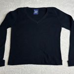 Ralph Lauren Women's Polo Jeans Ralph‎ Lauren XL Black V Neck Cable Knit Sweater Photo 0