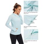 KPSUN UPF 50+ Zip Up Hoodie Longsleeve Sun Shirt Fishing Outdoor Jacket Blue L Size L Photo 2