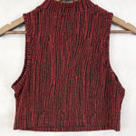 Madden NYC Women Sleeveless Crop Top Small Y2K Club McBling Glitter Going Out Red Photo 0