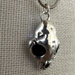 cat skull Sterling Silver Pendant Necklace Photo 5