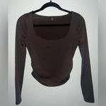 SheIn brown long sleeve crop top Photo 0