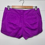 J.Crew CHINO Purple Cotton SHORTS Size 4 Photo 1