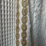 Lilly Pulitzer size 8 Mila white lace sheath dress with gold braid detail party Photo 2