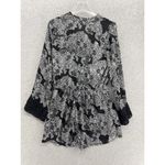 Nectar Clothing  Women's Romper Black Shorts Small Long Sleeve Sheer Surplice Photo 1