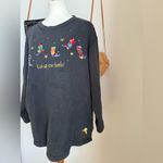Vintage Quaker Factory Cowboy Boots Sweatshirt Western Sweater, Size 2X Black Photo 1