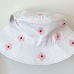 NWOT EltaMD White and Pink Floral Bucket Hat Photo 0