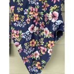 Ocean Pacific  OP Navy Blue Tropical Floral Flower Cutout Swimsuit Bathing Suit L Photo 8