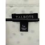 Talbots Polka Dot Long Sleeve Blouse Shirt White Black Flowy Career Casual Top Photo 4