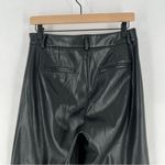 Avec Les Filles  Black Vegan Leather High Rise Wide Leg Crop‎ Pants Photo 8