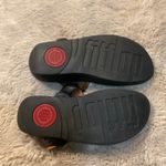 FitFlop  Lulu Adjustable Sandals Size 6 Toe Post Black Womens Wobbleboard Photo 8