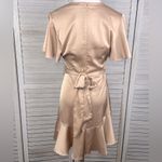 Cotton Candy LA Silky Flounce Dress Golden Beige-Small Photo 1