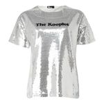 The Kooples Silver sequined t-shirt, Size Large NWT short sleeve crew neck Photo 1