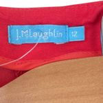 J. McLaughlin Catalina Cloth Red Sleeveless Sheath Dress size 12 Pockets Stretch Photo 3