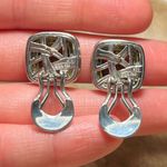 David Yurman 18k Gold & 925 Sterling Silver Smoky Quartz & Diamond Earrings Photo 12