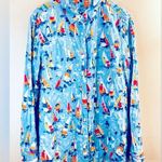 J. McLaughlin  Button Up Sail Boat Nautical Preppy Shirt Long Sleeve novelty print Photo 0