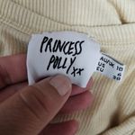 Princess Polly  Beige Ribbed Butterfly Cropped Tank Top Size 6 Photo 5