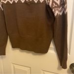 Woven Heart  Brown medium winter sweater Photo 2
