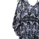 Anthropologie Wren  Printed Ikat Kimono Open Back Dress Size L Blue Photo 2