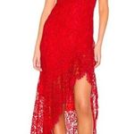 Majorelle  Red Lace Tiered Asymmetric dress size small Photo 0