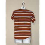 Madewell  Whisper Birchmont Stripe T-Shirt in Burnt Clay Size Small EUC!!! Photo 2