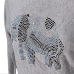 Rachel Zoe Elephant Rhinestone Cashmere Blend Sweater Gray Size Large Photo 7