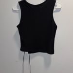 Princess Polly  Black Lace-Up Cutout Crop Top Photo 2