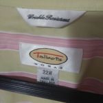 Talbots  22W Pastel Pink Green Striped Top Plus Photo 5