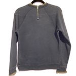 J.Crew Woven Ruffleneck Pullover Sweatshirt Women S Navy Ditsy Floral Preppy Photo 6