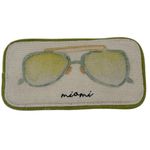Anthropologie City theme Miami Sunglasses Glasses case Canvas Pouch Photo 1