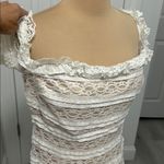 Likely  Off Shoulder Lace Midi Dress Cream Photo 5