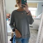 Aerie Gray Crew Neck Sweatshirt Photo 0