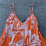 Boohoo Plus Womens Size 20 Orange Floral Tropical Romper NWT Spaghetti Staps Photo 1