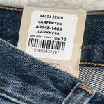 AGOLDE Magda Carpenter Wide-Leg Denim Jeans Darkness Blue Size 33 NWT Photo 7