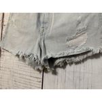 Levi's 501 Womens High Rise Button Fly Cut Off Denim Shorts Blue Distress Size 27 Photo 1