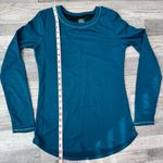 Cuddl Duds  Climate Right teal double larger knit top thumb holes size small D14 Photo 3