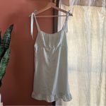 Abercrombie & Fitch  Tie Sleeve Ruffle Mini Dress Mint Pastel Light Green‎ Size M Photo 2