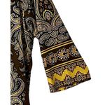 Bob Mackie Top Womens Size L Yellow Brown Pullover Tunic Wearable Art Boho Hippi Photo 6